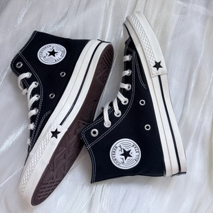 Converse CHUCK 70 X 舒适贴合轻便帆布鞋男女同款黑白A24225C