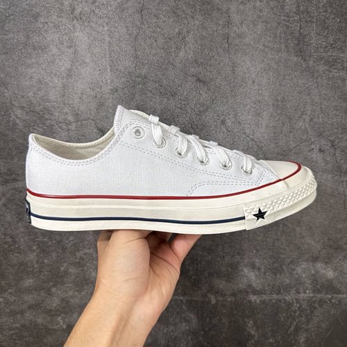 Converse CHUCK 70 X 舒适运动低帮帆布鞋男女同款白色A24230C