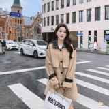 [现货】23年新款春装拼皮风衣浙宝B252-2328-P145-K218，女装风衣，浙宝252