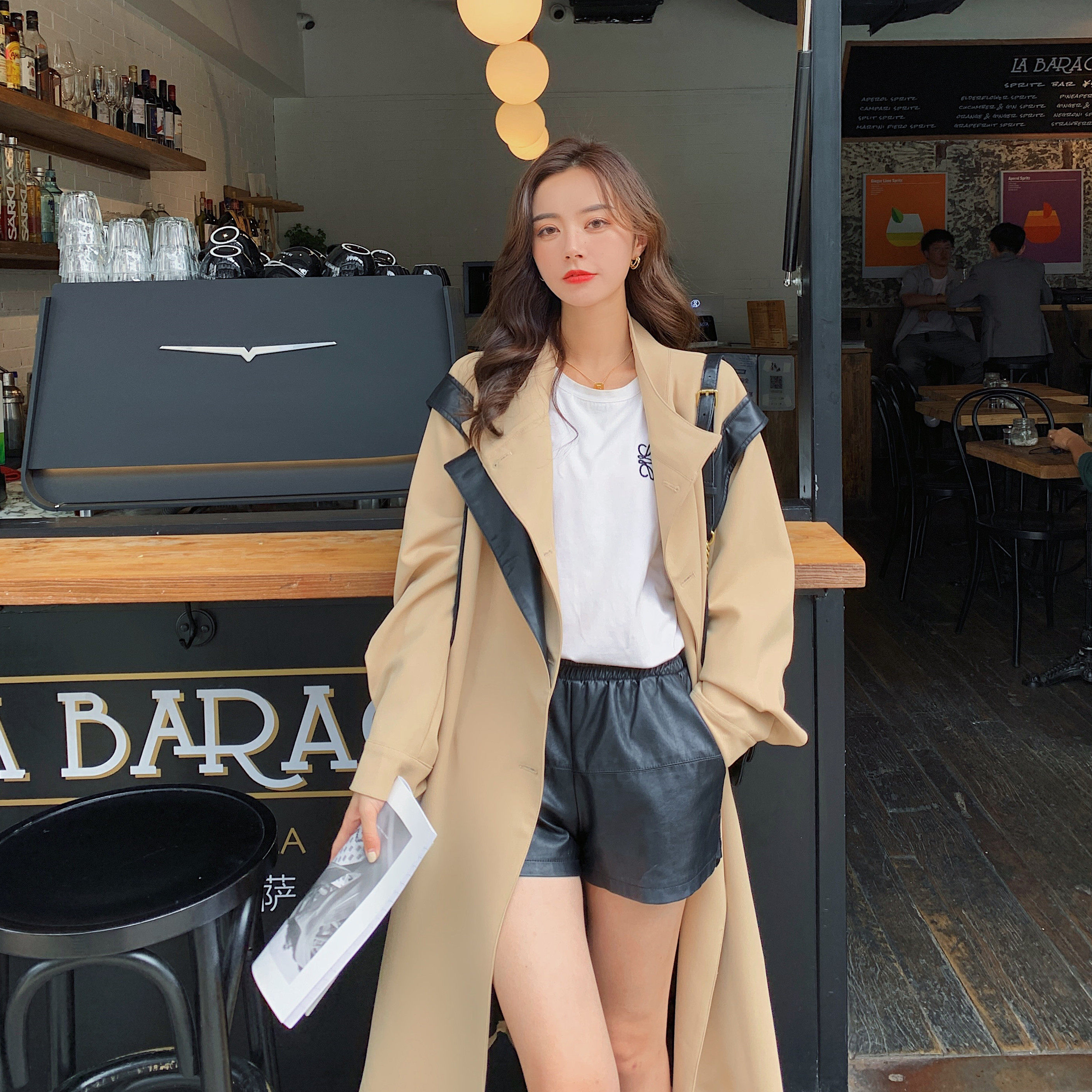 【现货档口】拼皮风衣浙宝B252-2124-P150-K228,女装风衣,浙宝252