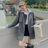 【现货】假两件风衣外套浙宝B252-2422-P145-K218，女装风衣，浙宝252