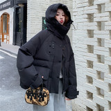 【现货】连帽黑色羽绒浙宝B252-2621-P275-K368，女装羽绒服，浙宝252