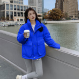 【档口现货】立领大口袋羽绒服B252-2251-P205-K328，女装羽绒服，浙宝252