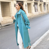 【常年现货】双排扣长袖风衣纯色浙宝B252-2101-P140控218，女装风衣，浙宝252