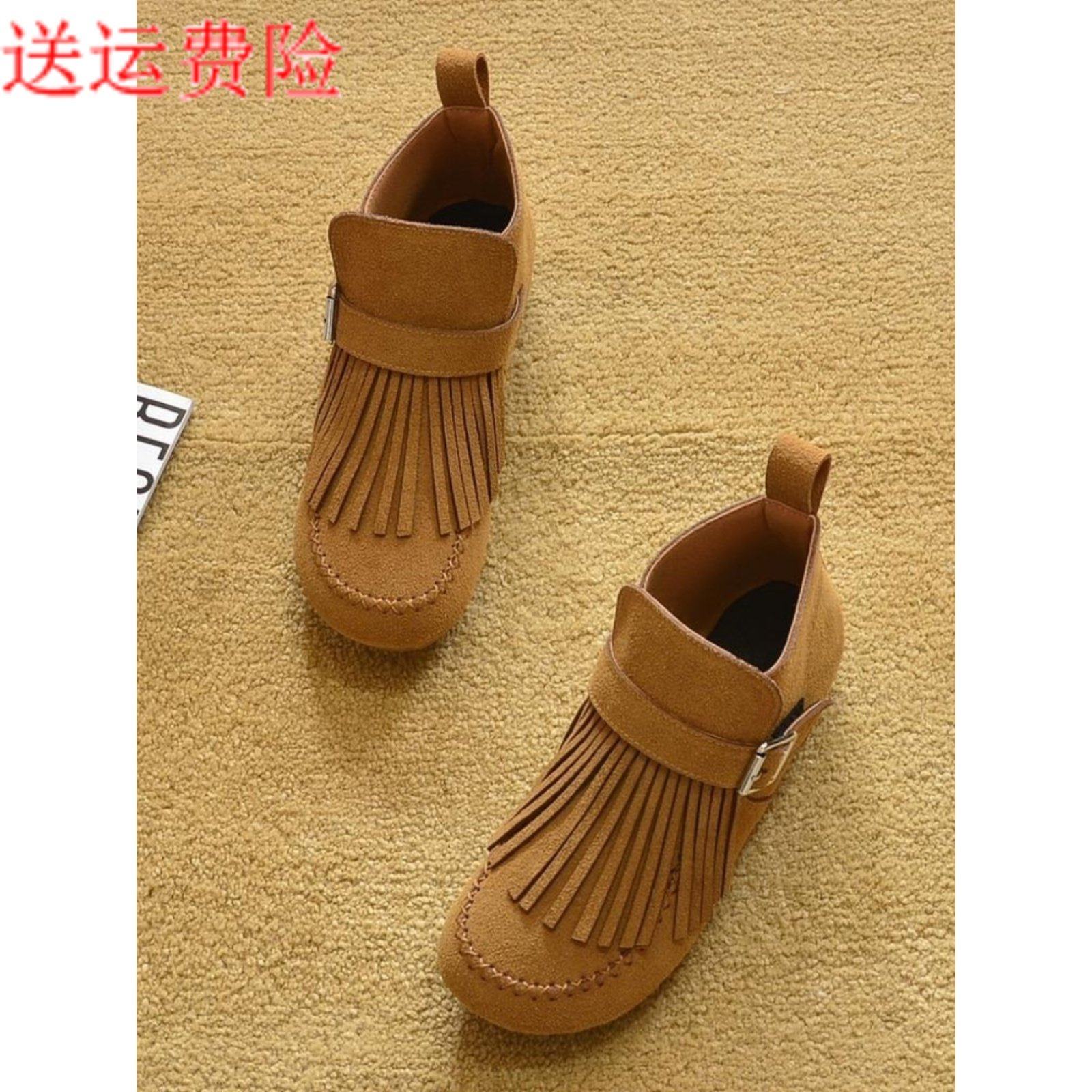 休闲短靴平底真皮马丁靴包邮