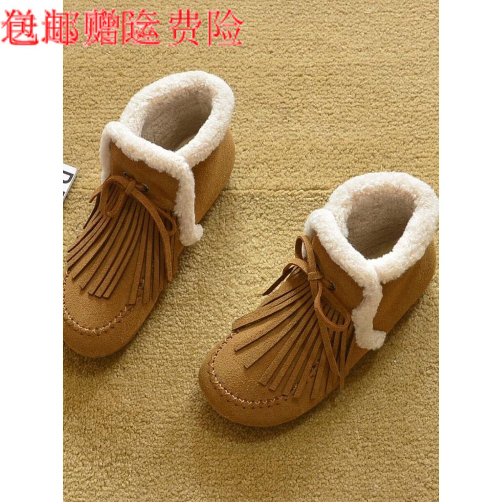 休闲短靴平跟牛皮雪地靴包邮