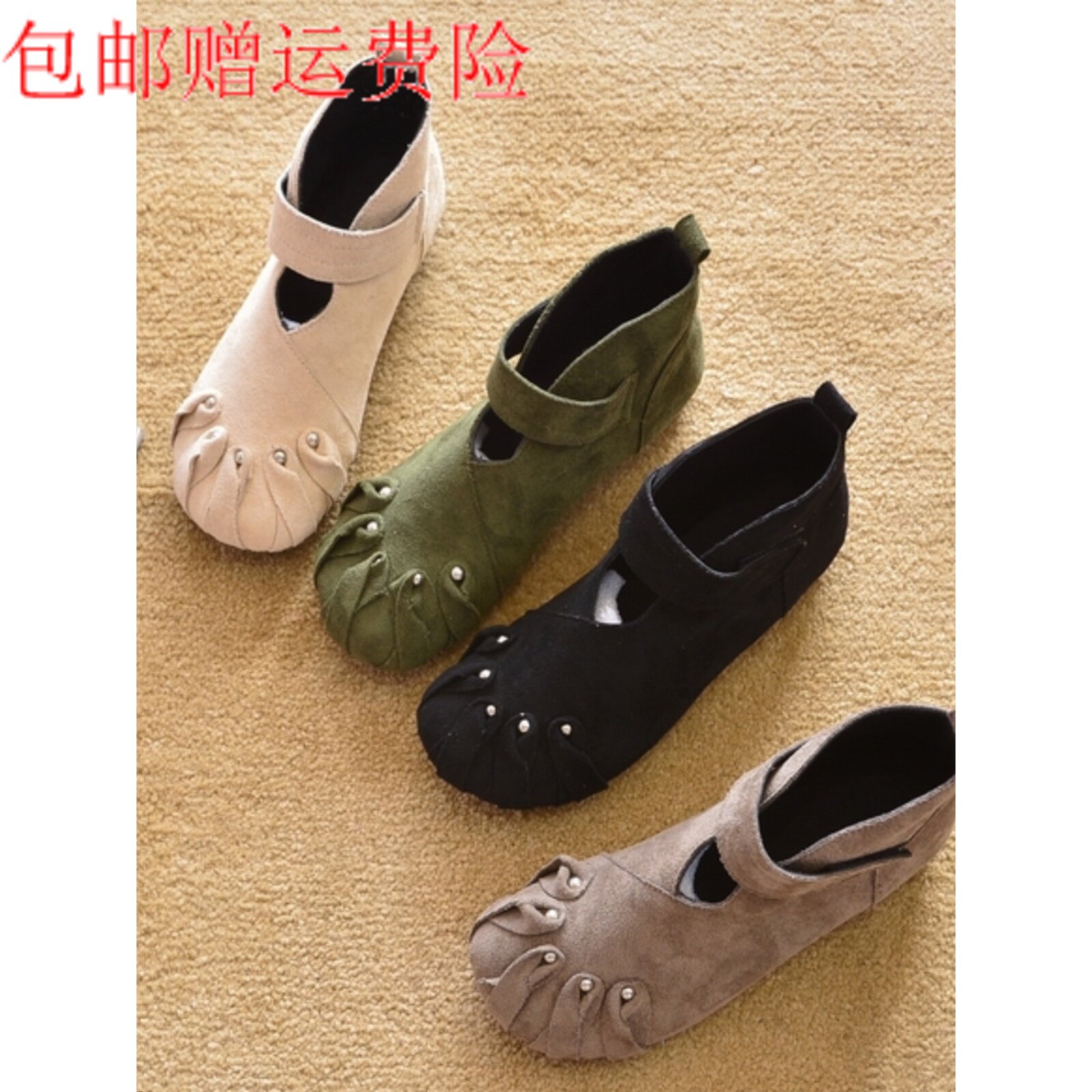 欧美春秋短筒圆头鞋平跟女靴子