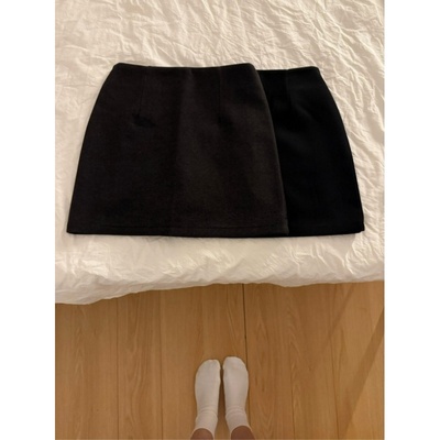 韩版高腰a字毛呢短裙半身裙女2025新款秋冬百搭显瘦小个子包臀裙