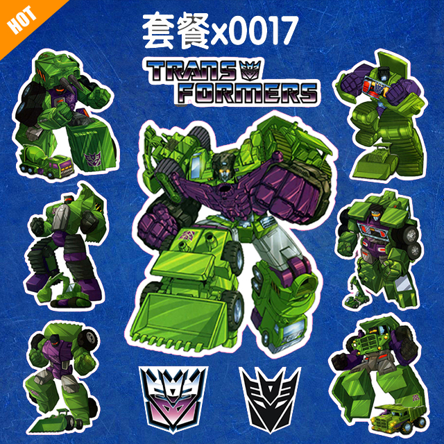tz变形金刚大力神旅霸天虎行李箱笔记本电脑头盔电动汽车贴纸贴画