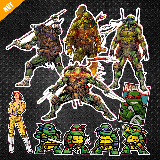忍者神龟7080后动漫电脑笔记本电动汽车电瓶车反光磁力磁吸贴纸,模玩/动漫/周边/娃圈三坑/桌游,动漫徽章/立牌,淘宝优惠券,粉丝福利购,淘宝优惠卷