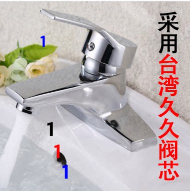 全铜双孔面盆水龙头冷热老式三孔洗脸立柱盆龙头台盆洗手冷暖龙头