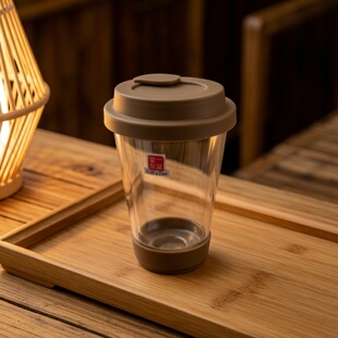 一屋窑随手杯耐热玻璃防漏便携咖啡杯200/250ml办公水杯茶杯水杯