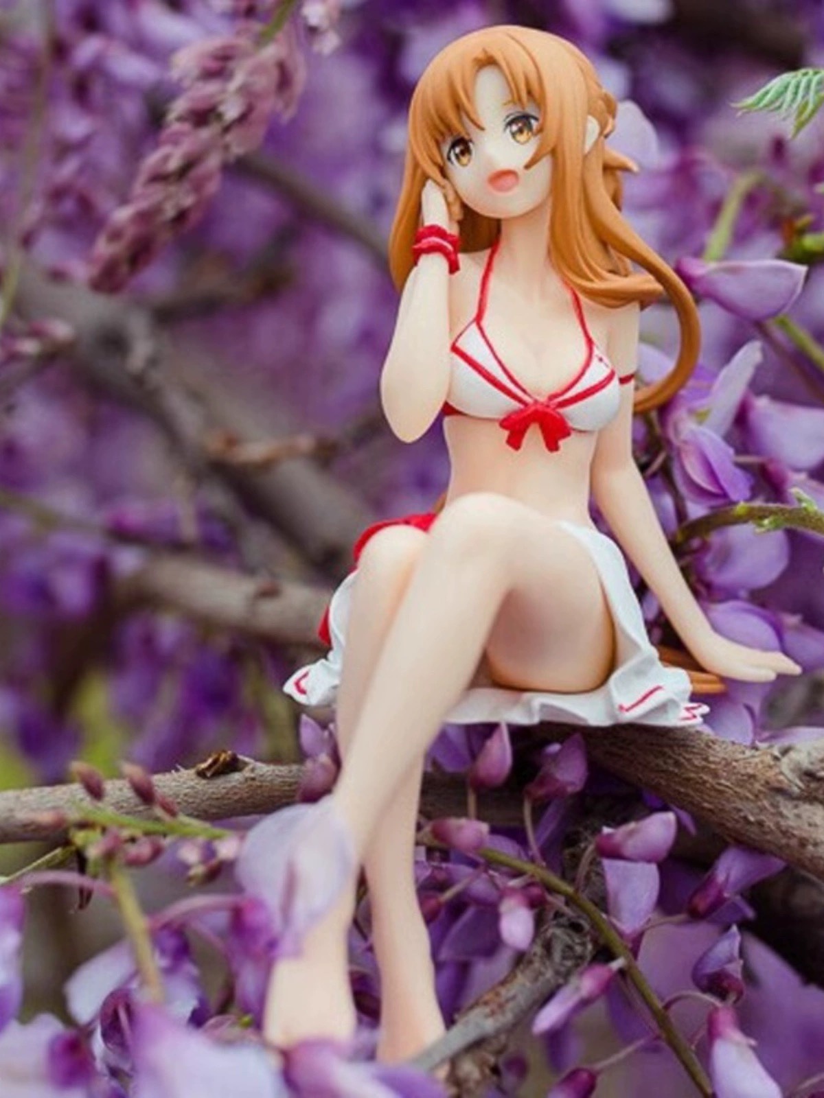 刀剑神域 手办压面 坐姿 结城明日奈 亚丝娜泳装泳衣手办公仔摆件