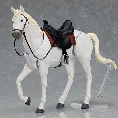 国产 490马2.0Ver.2黑茶栗白马棕马手办战马素体关节可动成品手办