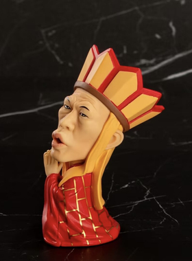 潮玩周星驰电影大话西游罗家英话痨唐僧恶搞趣味动漫车载机箱摆件