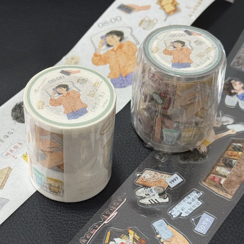 橙心studio《轻忘小集》日常生活健忘场景贴纸胶带和纸pet手帐胶