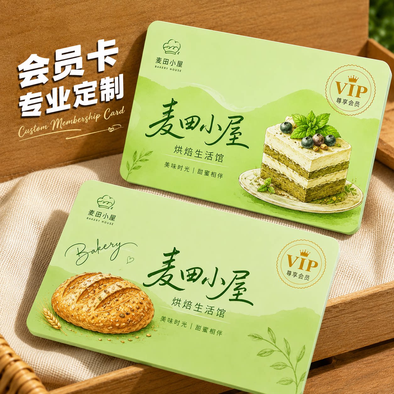 蛋糕店会员卡定制VIP购物充值卡储值积分卡VIP礼品兑换贵宾卡广告