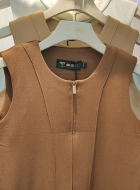 榆羊王25829女士保暖棉马甲绵羊毛上衣秋冬外穿时尚气质小版坎甲