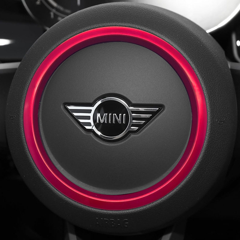 适用于宝马mini COOPER JCW方向盘装饰圈F55F56F57内饰改装亮片贴