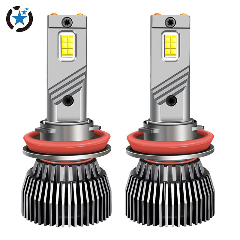 65W大功率汽车led大灯双铜管12V24V车灯泡H7H1H4H18H11雾灯5202H3