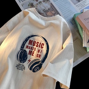 痞帅宽松体恤上衣服T 男童短袖 t恤纯棉夏季 2025新款 酷帅青少年夏装