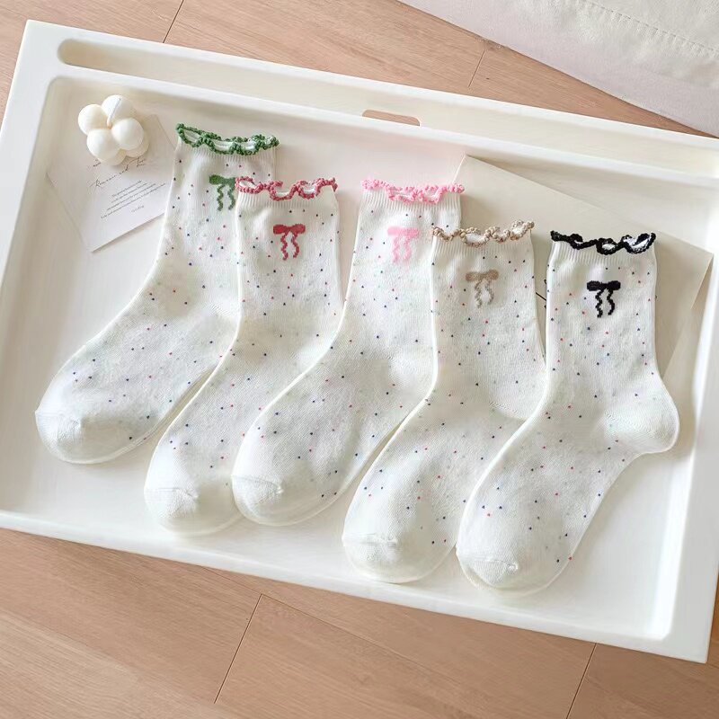紫卡兔防滑女涤纶新品中筒促销