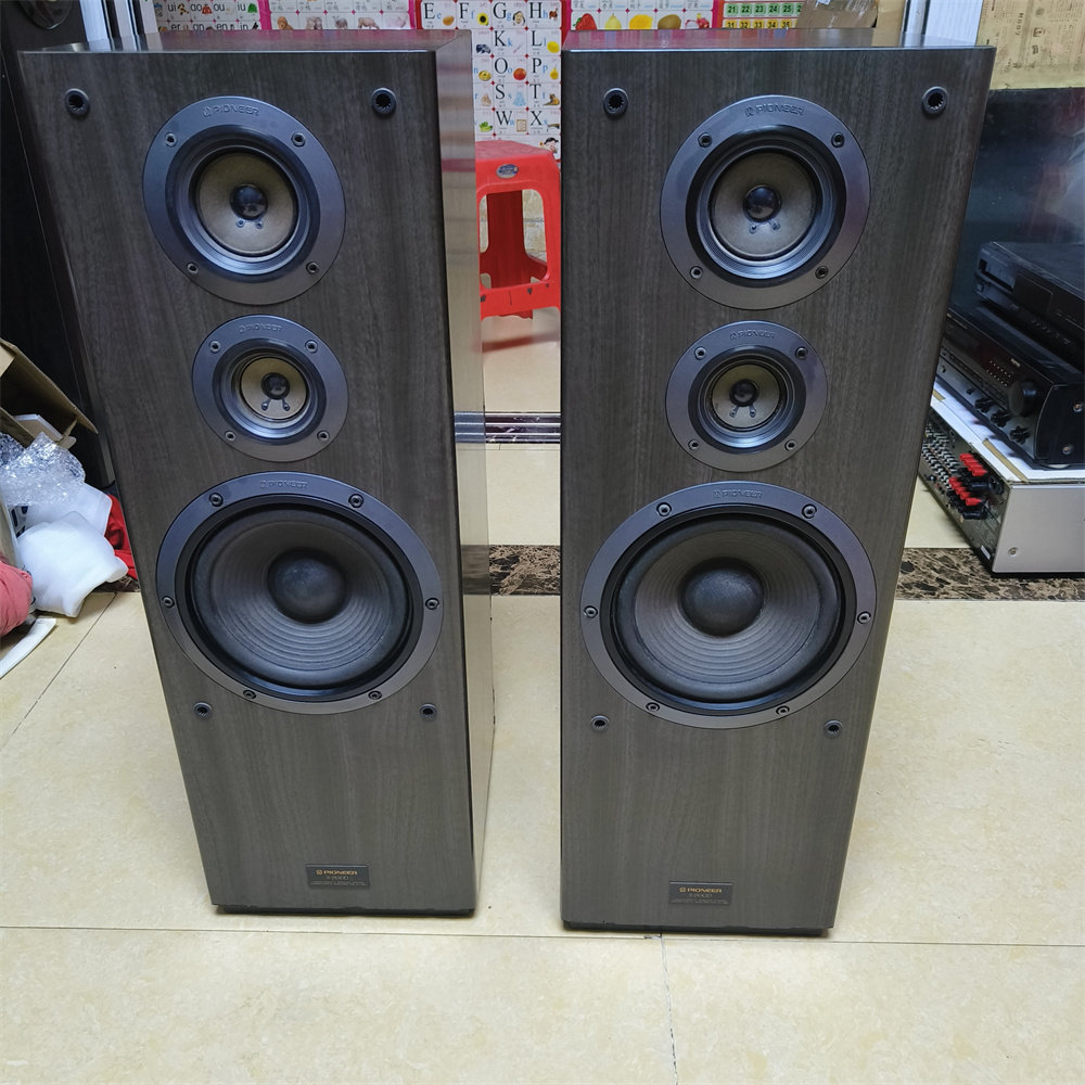 二手进口日本音箱 先锋S-J700D 落地音箱木质 8寸三分频家用音响