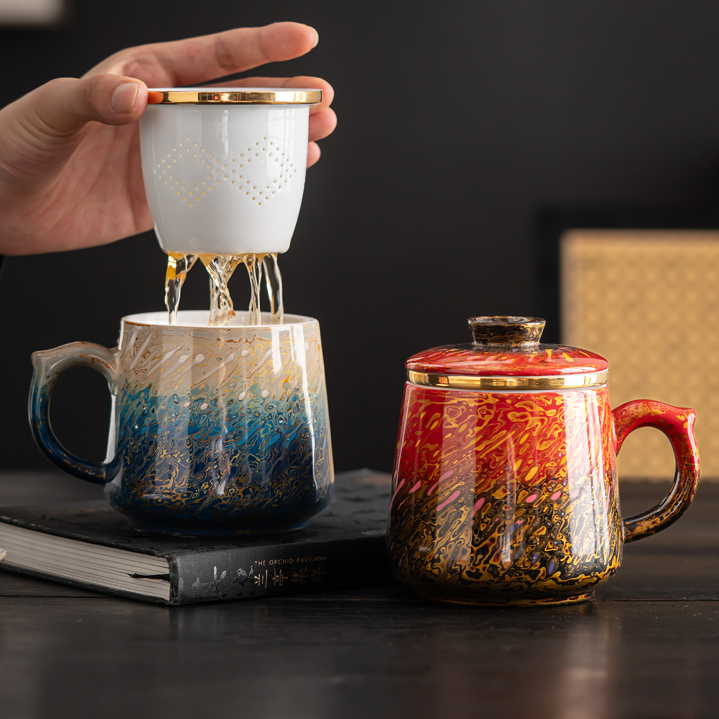 梦南州·大漆办公室会议水杯