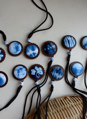 云南民族风复古木质挂饰项链