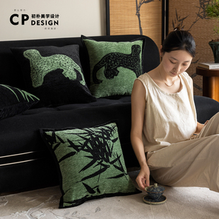 中古南洋风靠垫抱枕套客厅沙发床头 新中式 高级感极简轻奢法式 美式