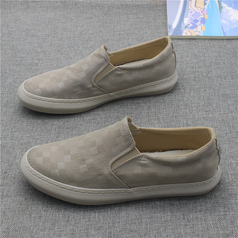 男鞋一脚蹬透气帆布鞋男软底布鞋