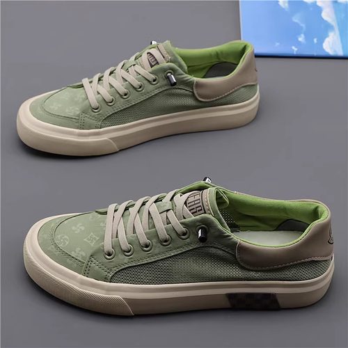 男鞋2025夏季新款透气网布帆布鞋