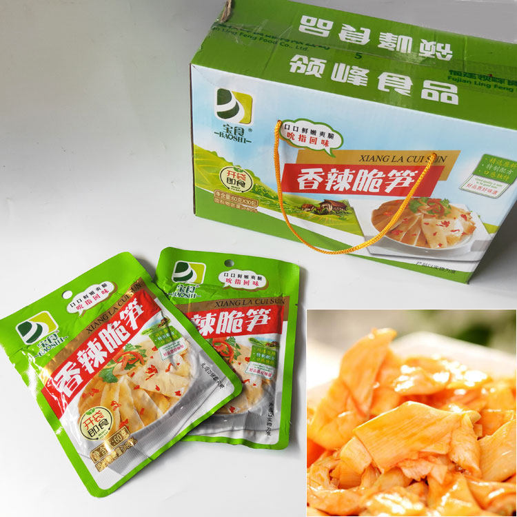 ms 开胃下饭小菜酱菜咸菜/宝食60克香辣脆笋(整箱30包)