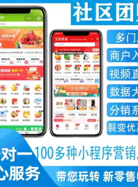 社区团购app小程序开发团长入驻拼团秒杀多多买菜同城配送app系统