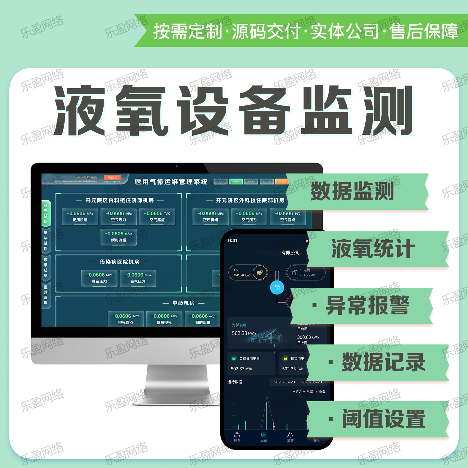 液氧特种设备监测系统专业定制可视化数据监控源码交付高端设计