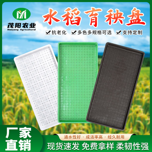 全新PP料水稻育秧盘9寸7寸加厚草坪小麦油菜育苗盘插秧机硬盘