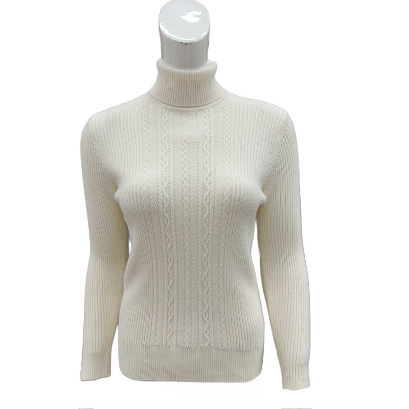 高领针织衫女秋冬修身打底衫黑色