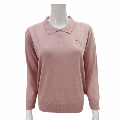 针织带领小衫中年女春秋外穿上衣