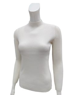 春秋打底衫 2026春秋新款 紧身针织衫 短款 套头半高领白色毛衣女韩版