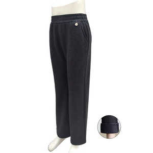 中年妈妈裤子加绒加厚秋冬新款女士松紧腰休闲裤40岁50中老年女裤