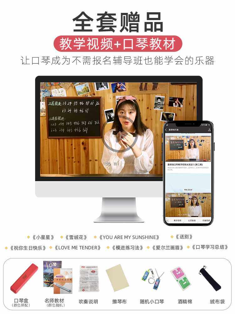 嘉德瑞口琴24孔c调复音学生成人初学者儿童课堂专业自学入门乐器