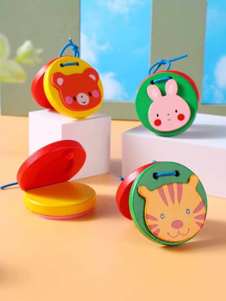 木制响板奥尔夫打乐器节奏幼儿园快板木质儿童卡通午板口才