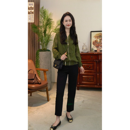 【诗诗有毒精选】美若天仙~真丝剪花绡棒球服桑蚕丝外套JHR120
