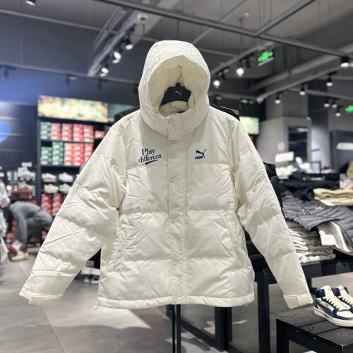 PUMA彪马 冬季男子宽松版鹅绒保暖舒适百搭短款连帽羽绒服 625526