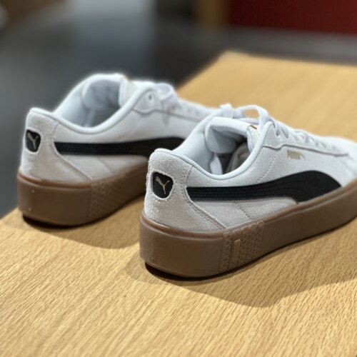 PUMA彪马女子低帮白棕松糕鞋蕾哈娜厚底增高百搭反毛皮板鞋373037