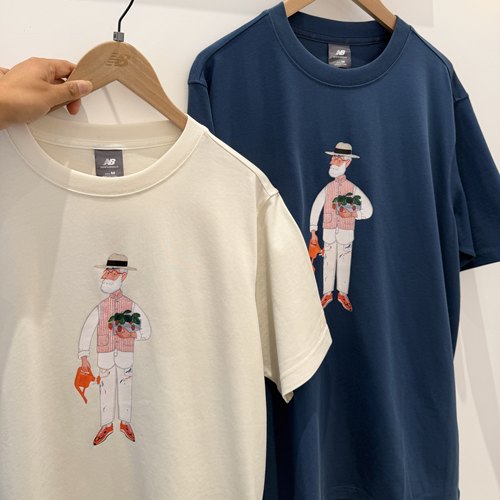 New Balance NB Grey男女同款运动卡通人物休闲圆领短袖NEE28083