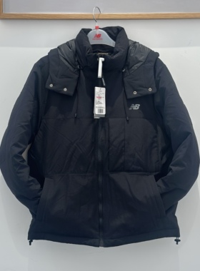 New Balance NB正品男装保暖连帽夹克运动休闲鸭绒羽绒服AMJ53391