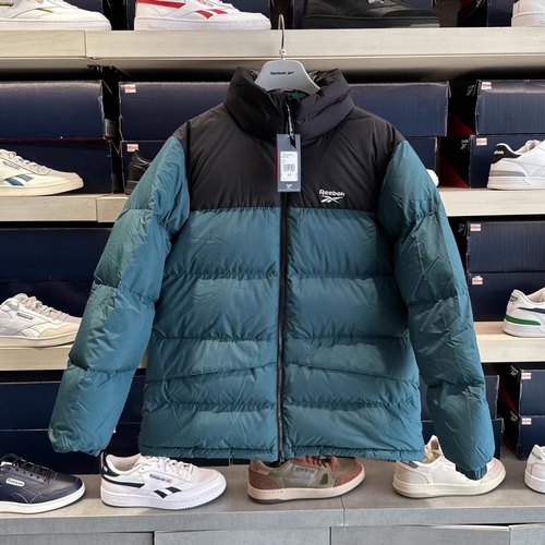 锐步Reebok JACKET男经典撞色加厚宽松羽绒服夹克面包服HF2779