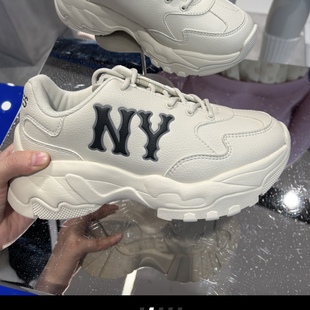 运动休闲鞋 MLB NY标厚底增高老爹鞋 男女情侣款 3ASHC015N 25年新款