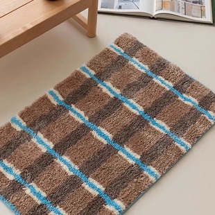 复古簇绒仿羊绒地毯浴室卫生间簇绒家用防滑地毯房间进门脚垫